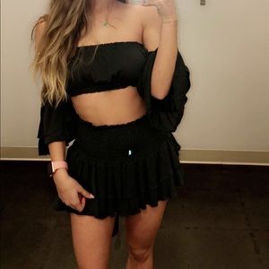 Two Piece Set Dark Olive Green